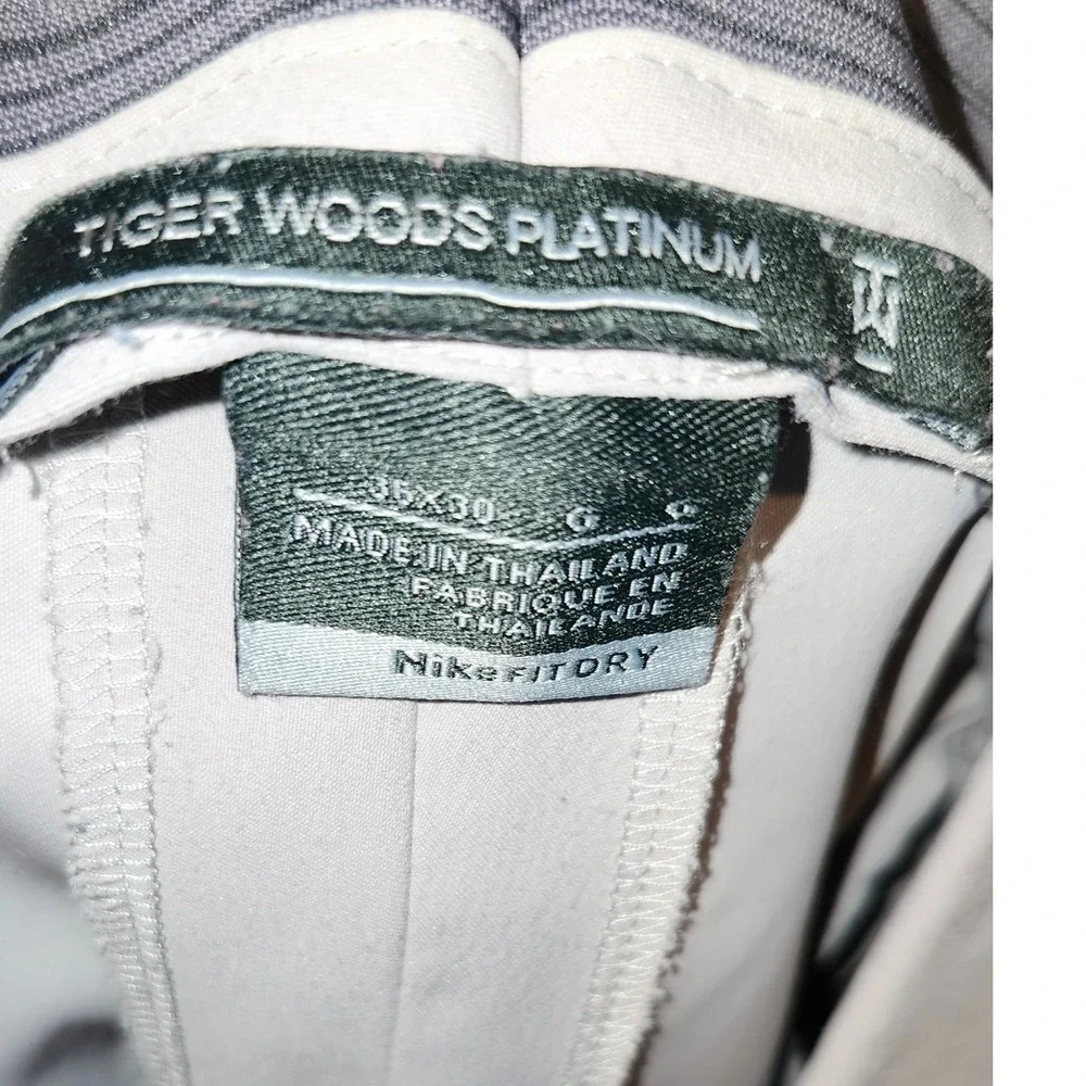 Nike Tiger‎ Woods Platinum Mens Golf Pants Gray Fit Dry 256806-061 36x30